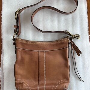 Coach Bleeker Slim Duffle Tan Leather Bag